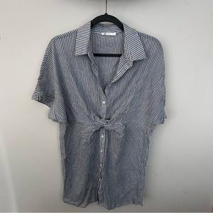 Cupshe striped shirt dress button down top